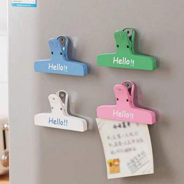 5pcs Magnetic Seal Clips, Strong Magnetic Sealing Clips, Office Stationery File Document Ticket Binder Clips, Folder Clamps, Multi-Functional Planner Clips, Magnetic Sturdy Clamps, Creative Clips