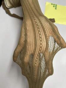 1 Stück Savage Growth braune Vintage Spitze Fischernetz Gittergewebe-Strumpfhose