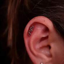 1pc Titanium Steel Tongue Stud, Lip Stud, Earring, Suitable For Daily Wear - Silver - View 7