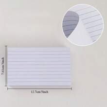 Index Cards 3x5inch; 200 Pages/100 Sheets Of Ruled White Notepad Cards 3 X 5 Flashcards For, Note-Taking And To-Do Lists - White - View 2