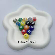 1/15 件斯诺克台球运动系列鳄鱼鞋饰，DIY 配件适用于花园鞋、木屐、凉鞋、拖鞋，完美的生日礼物、圣诞派对礼物