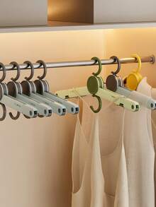 1pc Foldable Clothes Hanger, Portable Travel Drying Rack. Compact Retractable Clothes Hanger, Suitable For Hotel, Dorm And Business Travel. Can Be Stored In Wardrobe. - Multicolor - View 4