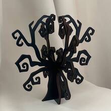 1/2/3 piezas Adornos de madera 3D con árbol negro fantasma vintage, centro de mesa ideal para comedor, dormitorio, sala de estar, ventana, escritorio, oficina, dormitorio, aula, centro comercial, accesorios decorativos, suministros para fiestas de Halloween, regalo sorpresa exclusivo de Halloween para amigos y seres queridos
