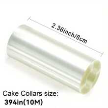 1Roll/2Rolls Acetate Roll Cake Collar, Clear Cake Decorating Strips, 5/10m Length For Baking Surrounding Edge Decorating