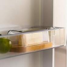 竹制黄油碟，带盖，适用于台面和冰箱门架 - 黄油盒 - 柜台黄油架 - 冰箱黄油容器 - 带盖黄油碟 - 黄油托盘