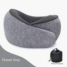 1PC人体工学U型记忆枕护颈旅行飞机颈枕办公室午休神器便携护颈枕神器同款热搜 - 彩色 - 查看 9