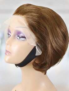 Women's Short Straight Pixie Cut Human Hair Wig - 150% Density 13x4 Lace Front Natural Black To Burgundy Gradient Sleek & Elegant Style For Daily & Party Wear, All Ethnicities, Special Occasion Wig Stylish Short Wig