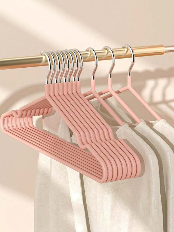 10pcs Thickened Coated Hangers, New Reinforced Adult Clothes Hangers, Coated Anti-Slip & Mark-Free Closet Hangers