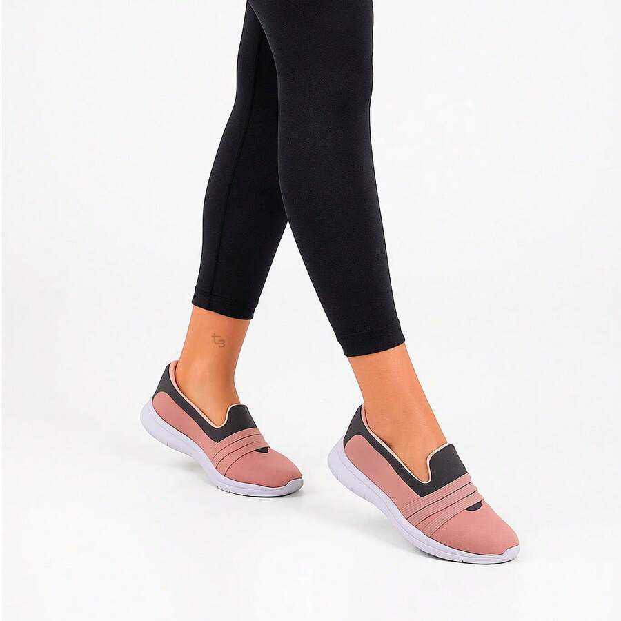 Olimp Women's Tennis Shoes Lightweight And Soft Gym Size Up To 40 - 藕粉色 - 查看 1