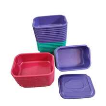 Kit 20 formas Grandes com Tampa 1000 ML   para  Fabricação de sabão/ Pasta Pinho - Multicolorido - Visão 3