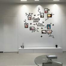 1 pieza Adhesivo de pared de marco acrílico creativo con diseño de rama de árbol, 9 ramas de marco con decoración de pared de rompecabezas de mariposa, adhesivo de marco de rama acrílico, regalo para cumpleaños, festivales, adecuado para sala de estar, dormitorio, estudio, entrada, decoración de pared de fondo de sofá, regalos de graduación, decoración de habitación, decoración del hogar, decoración de baño, decoración de dormitorio, decoración de habitación, artículos de decoración de sala de estar, decoración del hogar, papel tapiz de pared de sala de estar, pegatinas personalizadas