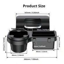 Portable Car Door Cup Holder, Beverage Rack, Side Door Car Window Phone Slot, Hanging Storage Rack, Car Organizer With Dual Hooks And Charging Port