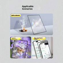 3件 - 全页尺寸 - 7x4.7英寸 - 大号放大镜，用于辅助阅读。这款放大镜镜片适合老年人阅读和观看。圣诞节、新年送给老年人的礼物。 - 黑色 - 查看 7