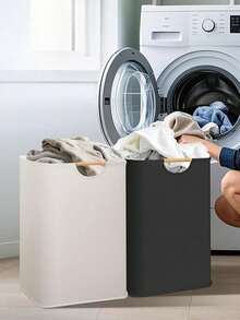 1 pezzo Cestino portabiancheria pieghevole a colore unito, nero, per vestiti, pantaloni, scarpe, jeans, stivali, gonne, cestino per il bucato, cesto per il bagno, cesto, cesto di stoccaggio, cesto portabiancheria pieghevole, cesto di stoccaggio per bambole