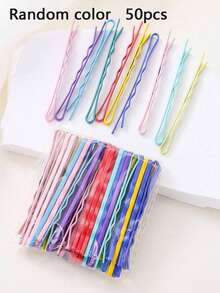 50 Stück/Packung bunte Wellenförmige Haarspangen aus Stahl, Haarzubehör Set für Frauen, Mädchen Pony Haarnadeln, Klammern, Haarklammern, Haarspangen, Haarspangen