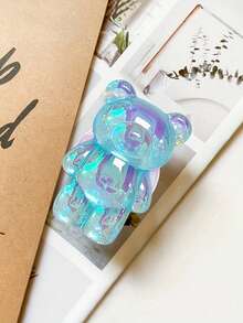 Giá đỡ điện thoại hình gấu dễ thương, giá đỡ điện thoại để bàn 3D màu trơn phủ bột kim tuyến, tương thích với điện thoại và Android, quà tặng sinh nhật cho gia đình và bạn bè, giá đỡ điện thoại có thể thu gọn, phụ kiện điện thoại. - Nhiều màu - Xem 17