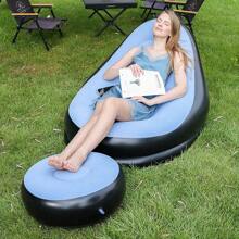 懒人豆袋沙发套椅无填充物躺椅座椅豆袋坐垫蓬松沙发榻榻米客厅高品质充气床 - 彩色 - 查看 12