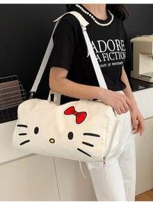 Sanrio 1个女士大号旅行手提包，可爱蝴蝶结单肩包，卡哇伊健身斜挎包，时尚礼物 - 彩色 - 查看 7