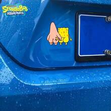 SpongeBob SquarePants 1 pieza Pegatina decorativa de coche con diseño de coche de dibujos animados y esponja para bebé - Amarillo - Ver 3