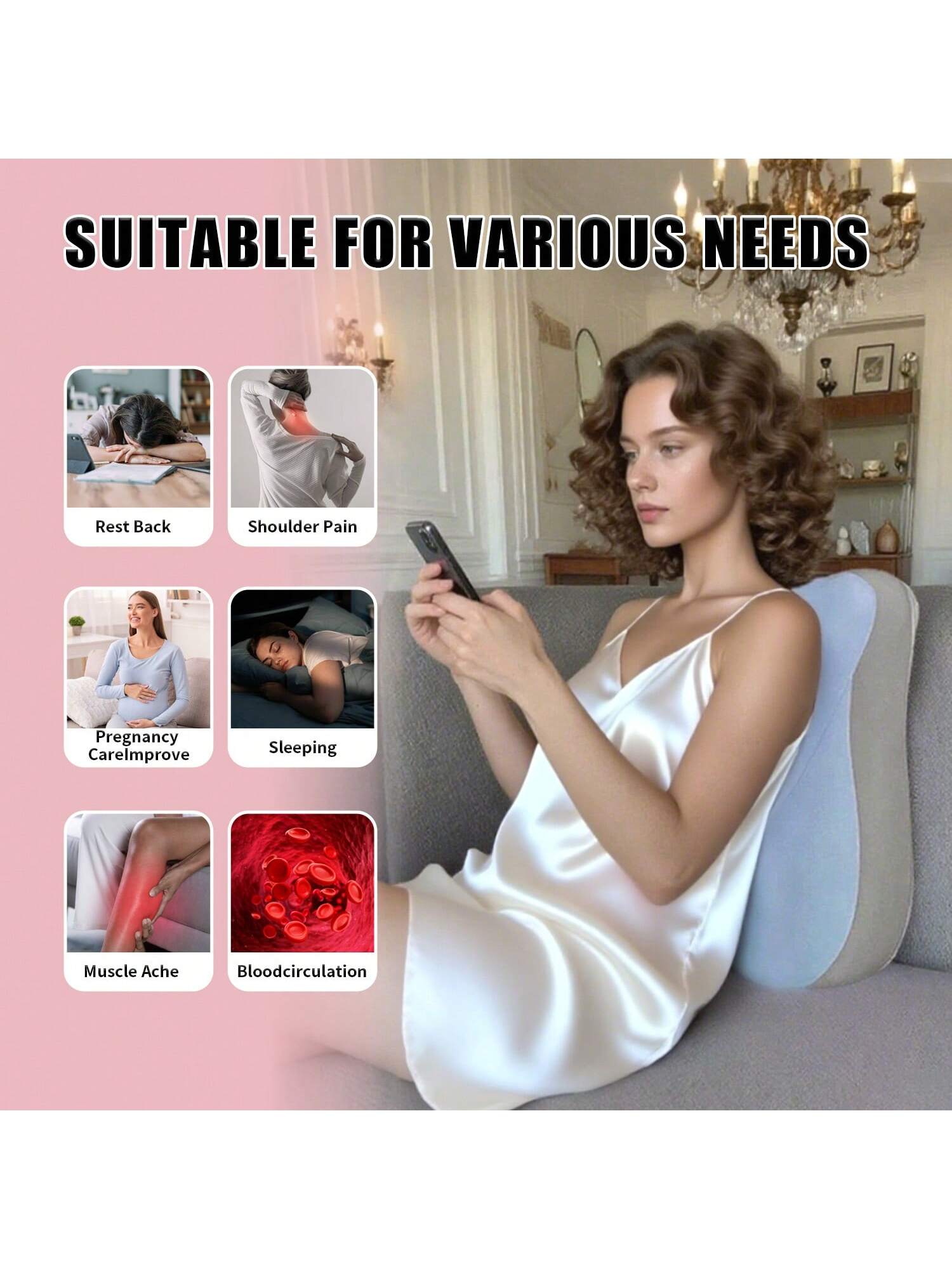 High-End Memory Foam Multifunctional Pillow ,Lumbar Support ,For Outdoor Camping, Office Cushions,Home Bedding Essentials