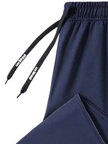 Men's Sports Pants, Outdoor Casual Drawstring Waist Trousers, Quick-Dry Stretchy Wrinkle-Resistant, For Fall