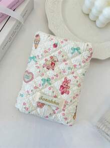 1 件可爱图案印花绗缝女孩旅行护照包、女士护照夹、护照套、文件存储保护套、卡包、钱包、多功能手提包、柔软面料可容纳护照、银行卡、登机牌、身份证、钞票，适用于旅行、度假、节日、送给朋友的生日礼物、伴娘礼物、妈妈礼物、教师礼物、情人节礼物、旅行必需品、邮轮必需品、宿舍必需品 - 彩色 - 查看 14