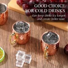 530ml Moscow Mule Mugs Set, Copper Cups Bulk Stainless Steel Moscow Mule Cups With Hammered Surface, Rust-Resistant, Iced Coffee Cups Suitable For Cocktails, Wedding Gifts, Drinkware