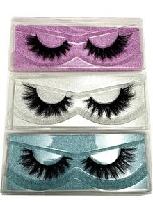 New Luxury 21 Pairs Fluffy&Thick 3D False Eyelashes With Glitter Paper Box,Lashes Bulk Christmas Gifts,3D Cat Eye Eyelashes Natural Looking Soft,Volume Eyelashes Fake Eyelashes,Protable,Europe And America Style Thick,Cartoon Eyelashes Look Makeup Manga Lashes,Dramatic Messy Mink Lashes Wispy, Individual Package Faux Mink Lashes Wholesale,Cosmetic Makeup Tool For Beginner - màu đen - Xem 3