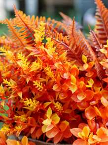 9 paquetes de plantas artificiales de hierba resistentes a los rayos UV, plantas falsas de arbustos de plástico para interiores y exteriores