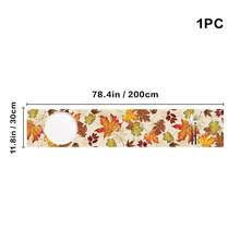 1/25pcs Autumn Maple Leaf Watercolor Table Runner, Seasonal Colorful Botanical Farmhouse Kitchen Home Decor, Thanksgiving Party Supplies, Holiday Gift, Room Decoration, Dining Table Decor - XYZQ37 - View 12