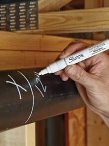12 Marcadores de tinta blanca Sharpie Marcador de pintura, punta media, blanco, paquete de 12 - Blanco - Ver 1
