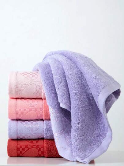 1/3/5/8 件毛巾，多种颜色，提花心形图案，矩形 13.38*29.13 英寸，适合男士、女士、情侣、成人、洗脸、擦手、家居、浴室、酒店、健身房、旅行、厨房、沙龙、水疗中心