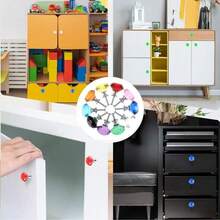 2/5/10pcs Crystal Glass Cabinet Door Knobs, Dresser Furniture Door Handles, Drawer Pulls, 30mm Diamond Shape Drawer Knobs, Suitable For Wardrobe And Cabinet, Cabinet Handles With Screws, Kitchen Drawer Pulls - Multicolor - View 9