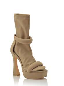 Plain    Vacation  Cool  Fashionable  Funky    Polyester    Back Zipper    Holiday  Vacation  Party  Office - Nude - 查看 2