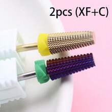 Easy Nail Double Hand Use 5 In 1 Tungsten Steel Nail Milling Drill Bits, Multi-Functional Carbide With High Hardness For Long-Term Gel Removal, 2.35mm Shank Diameter