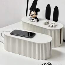 Cable Tidy Box, Cables Management Box, Cable Organisers With Lid For Hiding Messy Cables Wire Management -White - White - View 4