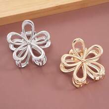 Silver/Gold Metal Flower Hair Clip Cute Sweet Girls Accessories - Bạc - Xem 7