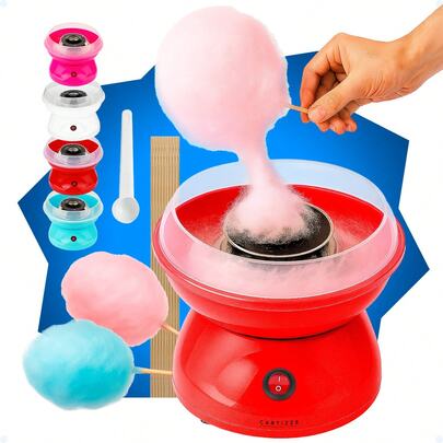 Máquina De Algodão Doce Portátil Elétrica Festa Infantil De Criança Eventos Mini Automática