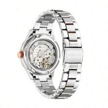 CITIZEN Classic Mechanical Series 100 Meters Waterproof Automatic Mechanical Movement Stainless Steel Strap Japanese And Korean Watch 34mm Women's Watch White Dial PC1009-78B - White - View 3