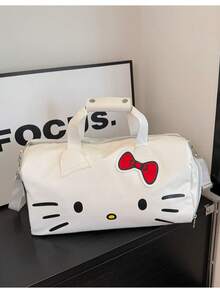 Sanrio 1个女士大号旅行手提包，可爱蝴蝶结单肩包，卡哇伊健身斜挎包，时尚礼物 - 彩色 - 查看 5