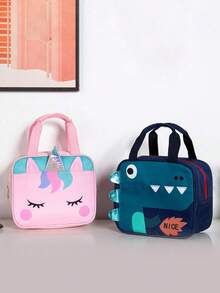 1 Túi Đựng Đồ Ăn Trưa Di Động In Hình Khủng Long Hoạt Hình Dễ Thương Cho Trẻ Em Túi Đựng Hộp Cơm Trưa Dung Tích Lớn Đơn Giản Túi Bảo Quản Túi Đựng Đồ Ăn Trưa Cách Nhiệt Cầm Tay Thời Trang Thích Hợp Cho Nữ, Học Sinh, Nhân Viên Văn Phòng Mang Theo Bữa Trưa Du Lịch Dã Ngoại Ngoài Trời Cách Nhiệt Sử Dụng - màu xanh lá - Xem 2