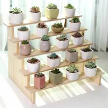 多层化妆品、模型、珠宝展示架 - 木質色 - 查看 2