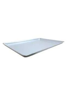 2 Piezas De Bandeja De Horneado Rectángular de Aluminio, 65cm x 45cm, Gran Capacidad, Adecuado Para Hornear Galletas, Pan, Macarrones, Verduras Al Horno - Gris Claro - Ver 6