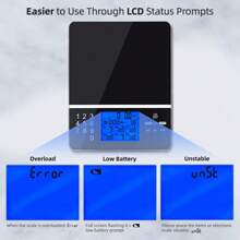 Ernährungsskala, digitale Lebensmittelwaage für Gewichtsverlust, Kalorienzähler Waage, Essensvorbereitungswaage und Gewichtsverlust Waage (Batterien nicht enthalten)