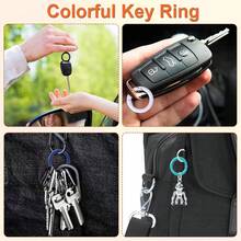 7 pezzi Anelli a molla rotondi da 24 mm, moschettoni metallici colorati, fibbie a scatto per fai da te, accessori per borse, portachiavi, borse a mano, portachiavi, accessori per auto, accessori goth carini per Ognissanti, idee regalo per la Festa dell'Insegnante, accessori per borse, cordini con porta badge, accessori per auto, ciondoli per borse - Tagli Unica - Visualizzare 2