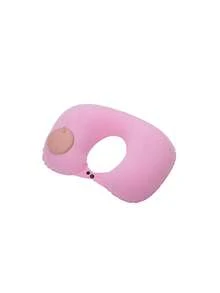 Ergonomic Push-Button Inflatable U-Shaped Neck Pillow, Portable Travel Pillow Suitable For Car, Airplane, Home, Office - Supports Head, Neck And Lower Back - Multicolor - View 8