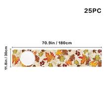 1/25pcs Autumn Maple Leaf Watercolor Table Runner, Seasonal Colorful Botanical Farmhouse Kitchen Home Decor, Thanksgiving Party Supplies, Holiday Gift, Room Decoration, Dining Table Decor - XYZQ37 - View 10
