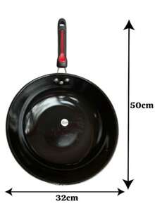 IMPORTEEK Sarten Wok Antiadherente sartén wok antiadherente cocina profesional Importeek aluminio resistente ideal saltear alimentos wok asiático estufa horno hogar - Negro - Ver 2