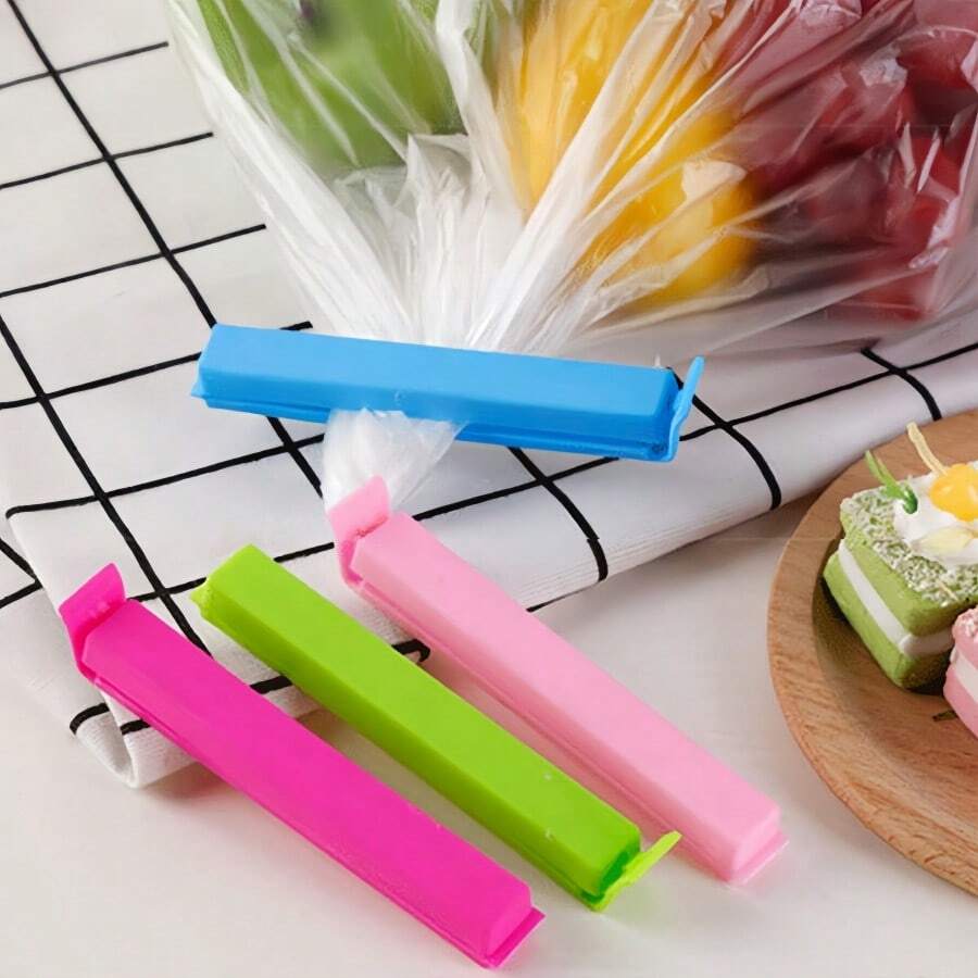 20个装食品密封夹 塑料袋密封夹 糖果色零食袋密封夹 食品保鲜夹