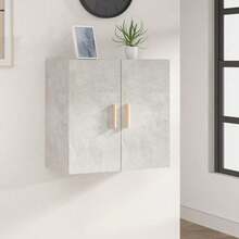 Larryhot Armario de pared Gris Hormigón 60x30x60 cm Madera de Ingeniería, bonito y práctico, ideal para almacenaje y decoración del hogar - Blanco - Ver 1